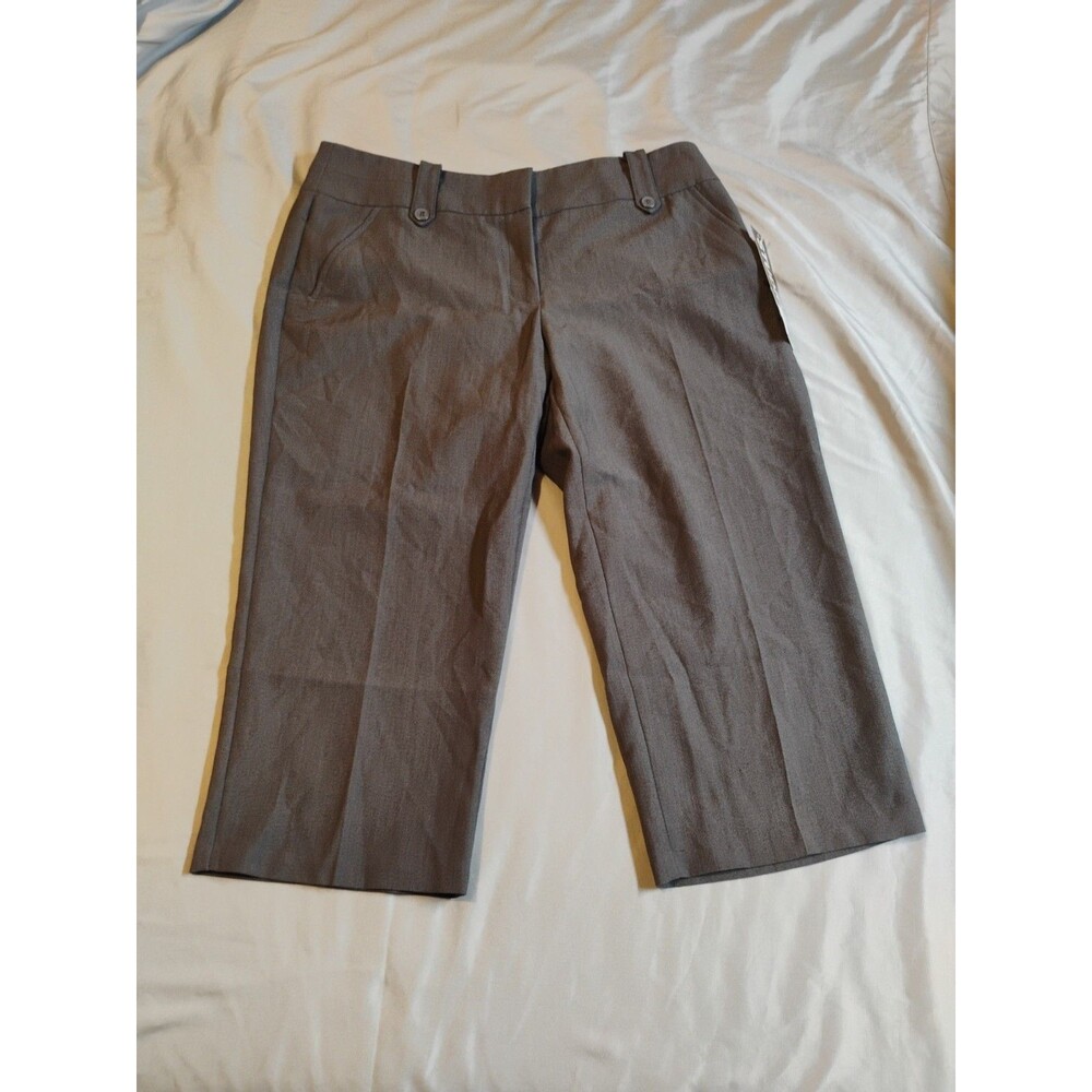 Studio 253 Crop Pants Womens Flat Front Casual Dress Gray Size 10